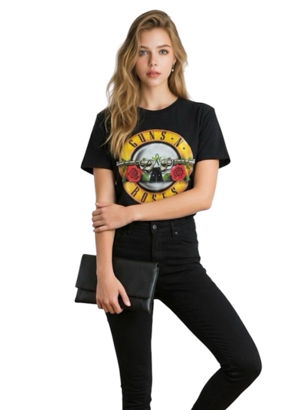 Daydreamer Free People Guns N' Roses Black Graphic Tee Size Large